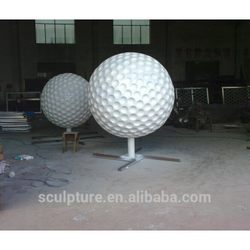 Escultura de esfera de aço inoxidável escultura de golfe metal escultura de golfe china fornecedor